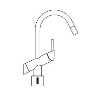 Vorschau: WimTec VIVA K6 - ND 230 V Berührungslose Niederdruck-Einhebel-Küchenarmatur, Netzbetrieb, chrom