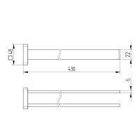 Vorschau: Avenarius Serie 240 Handtuchhalter zweiarmig, chrom 2401400010