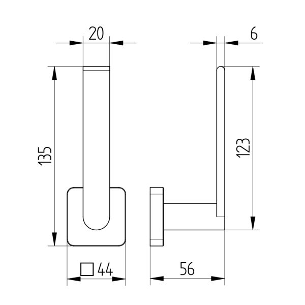 Avenarius Serie 240 Reservepapierhalter, chrom 2402100010
