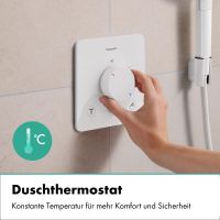 Vorschau: hansgrohe Ecostat Comfort Q Thermostat Unterputz für 2 Funktionen, weiß matt