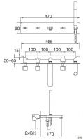 Vorschau: Steinberg Serie 230 5-Loch Wannen-Wandarmatur mit Unterputzkörper, chrom