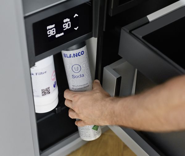 Blanco Evol-S Pro Soda & Filter Küchenarmatur, PVD Steel