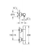 Vorschau: Grohe Grotherm 800 Cosmopolitan Thermostat-Brausebatterie, chrom