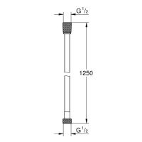 Vorschau: Grohe VitalioFlex Silver Brauseschlauch 1,25m mit ProGrip, chrom