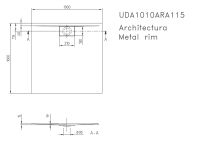 Vorschau: Villeroy&Boch Architectura MetalRim Duschwanne, 100x100cm, weiß UDA1010ARA115CV-01