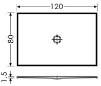 Vorschau: Polypex AURORA 120 Duschwanne 120x80x1,5cm