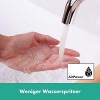 Vorschau: Hansgrohe Tecturis S Waschtischarmatur 240 Fine CoolStart wassersparend+, Push-Open, chrom