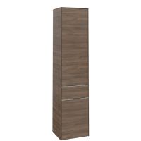 Vorschau: Villeroy&Boch Subway 3.0 Hochschrank mit 2 Türen und 1 Auszug arizona oak aluminium glänzend C59000VH