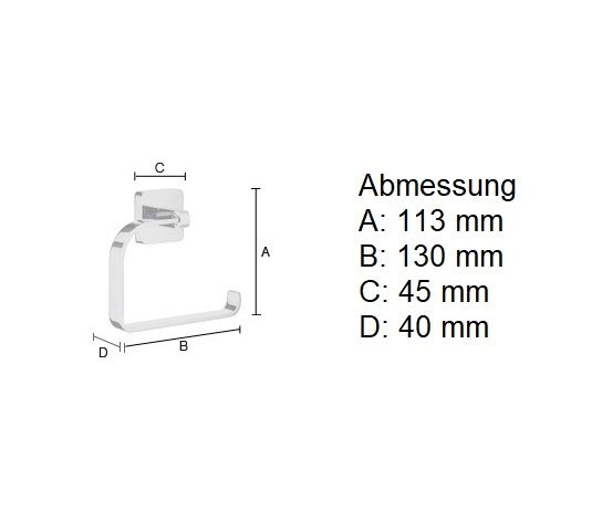 Smedbo Ice Toilettenpapierhalter ohne Deckel, chrom