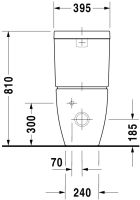 Vorschau: Duravit Happy D.2 Stand-WC für Kombination, Tiefspüler, WonderGliss, weiß