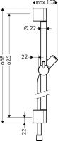 Vorschau: Hansgrohe Unica'C Brausestange mit Brauseschlauch, 0,65m, chrom