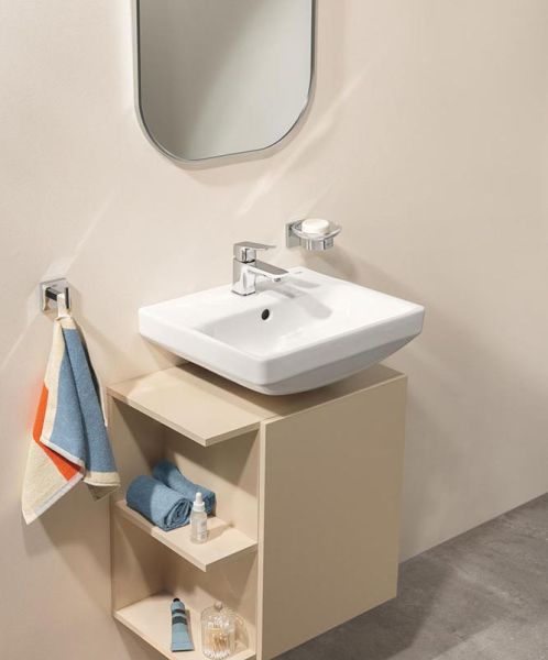 Grohe Euro Keramik Handwaschbecken 45cm mit Hahnloch & Überlauf, weiß