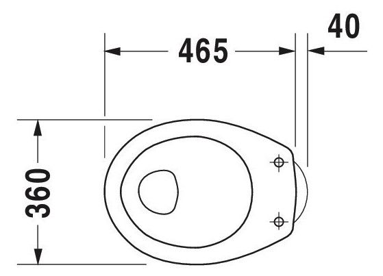 Duravit Duraplus Stand-WC Flachspüler 36x50,5cm, weiß