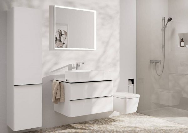 Hansgrohe Tecturis E Waschtischmischer 240 Fine für Aufsatzwaschtisch, chrom