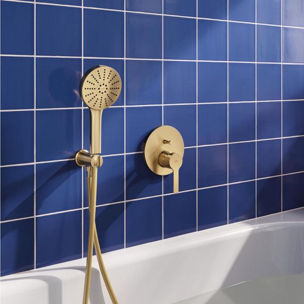 Grohe Lineare Einhand-Wannenbatterie, cool sunrise gebürstet 24064GN1