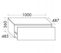 Vorschau: Burgbad Lin20 Sideboard mit 1 Auszug, 100cm USIQ100F5351