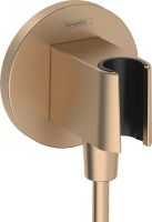 Vorschau: Hansgrohe FixFit S Brausehalter mit Schlauchanschluss brushed bronze 26888140