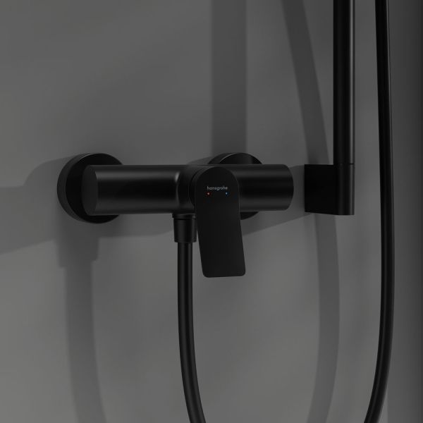 hansgrohe Vivenis Einhebel-Duscharmatur Original Aufputz, schwarz matt