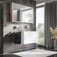 Vorschau: emco loft Handtuchhalter 33cm, zweiarmig, schwenkbar, gold poliert 055000731