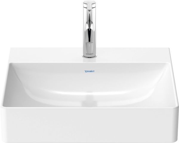 Duravit DuraSquare Waschtisch rechteckig 50x47cm, geschliffen, mit Hahnloch und WonderGliss, weiß 23535000711