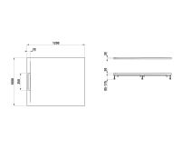 Vorschau: Laufen Pro S Marbond Duschwanne 120x100x30cm ultraflach, rechteckig, linearer Ablauf seitlich