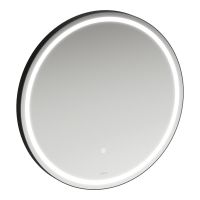 Laufen Base 2.0 Spiegel Ø60cm, umlaufende LED-Beleuchtung, schwarz matt 