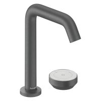 hansgrohe Tecturis S 2-Loch Waschtischarmatur 150 CoolStart mit Ablaufgarnitur, brushed black chrome 73353340