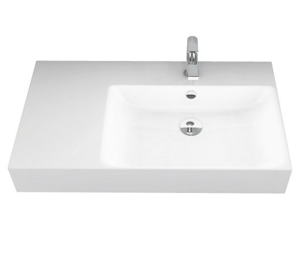 Catalano New Premium 80 Waschtisch Becken rechts, Ablage links, 80x47cm, weiß CATAglaze 80DVPN