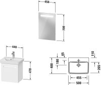 Vorschau: Duravit No.1 Badmöbel-Set 50cm mit Waschtisch und Spiegel