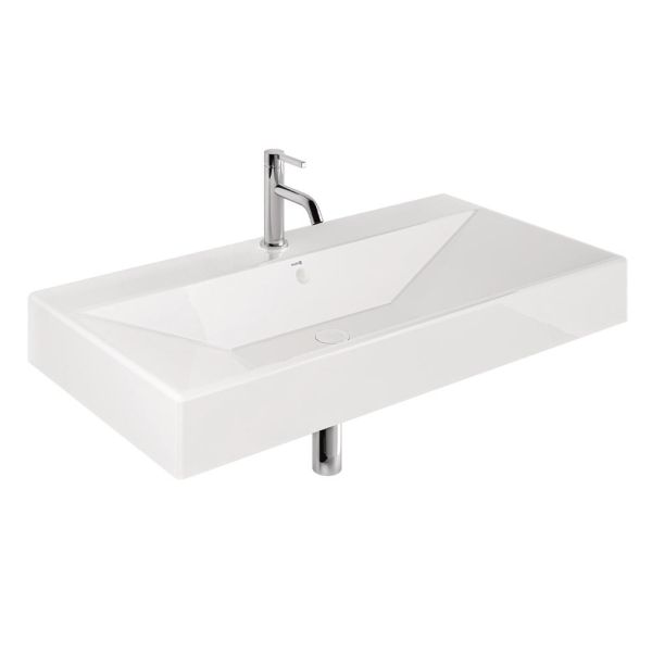 Kludi RESA Waschtisch 101x50cm mit 1 Hahnloch & Überlauf, weiß 59WW10143