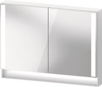 Duravit Qatego Spiegelschrank 100x75cm, mit 2 Türen und Nischenbeleuchtung, dimmbar, weiß matt QA7152