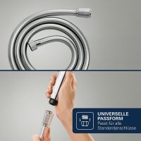 Vorschau: Grohe VitalioFlex Silver Brauseschlauch 2m mit ProGrip, chrom