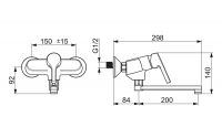 Vorschau: Hansa Hansapaleno Spültisch-Einhand-Wandbatterie 284mm, chrom