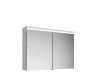 Burgbad Lin20 Spiegelschrank mit horizontaler LED-Beleuchtung, Waschtischbeleuchtung, 2tlg, 100x70cm SPQL100F5351