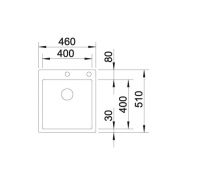 Vorschau: Blanco Claron 400-IF/A Edelstahlspüle mit Ablauffernbedienung PushControl®, edelstahl Durinox®