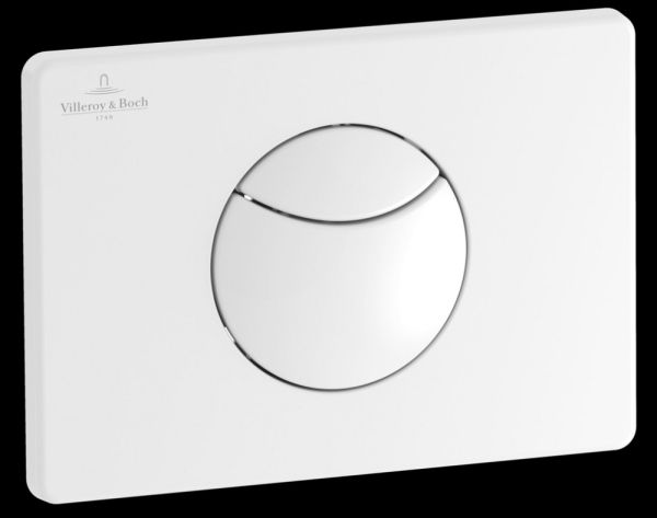 Villeroy&Boch ViConnect WC-Betätigungsplatte, 2-Mengen-Spülung, weiß