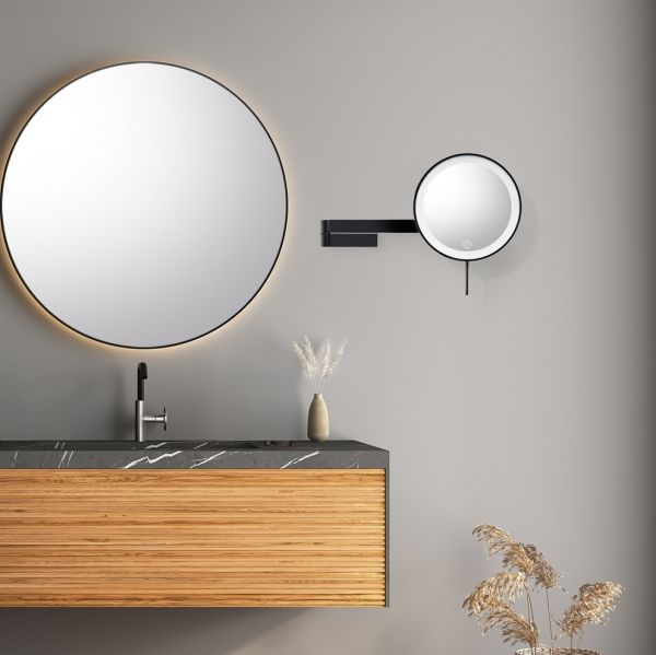 ZACK LINEA LED-Kosmetikspiegel Ø20cm, 5-fache Vergrößerung