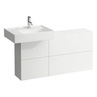 Kartell by Laufen Sideboard Waschtischmontage links, Breite 120cm weiß matt