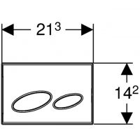 Vorschau: Geberit Kappa20 Betätigungsplatte für 2-Mengen-Spülung