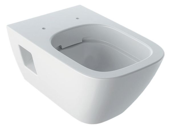 Geberit Renova Plan Wand-WC Tiefspüler, teilgeschlossene Form, Rimfree