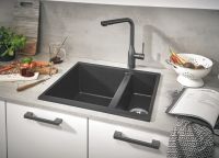 Grohe K500 60-C Küchenspüle Kompositspüle und Zusatzbecken 56x46cm granit schwarz 31648AP0