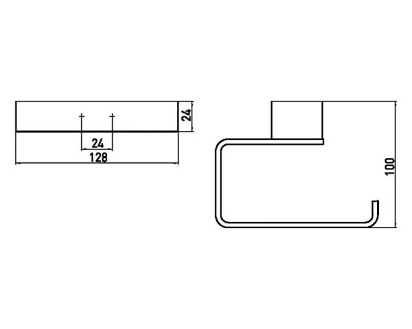 emco loft Papierhalter, schwarz
