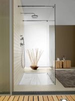 Vorschau: Villeroy&Boch Futurion Flat Quaryl®-Duschwanne, Eckmontage, flächenbündiger Einbau, 160x90cm UDQ1690FFL2V-01