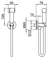 Vorschau: Keuco Hygienebrause m. Schlauchanschluss 1/2 Zoll, chrom