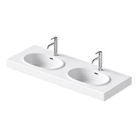 Duravit Balcoon Doppel-Waschbecken 130cm, weiß matt