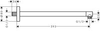 Vorschau: Hansgrohe Brausearm S 39cm, weiß matt