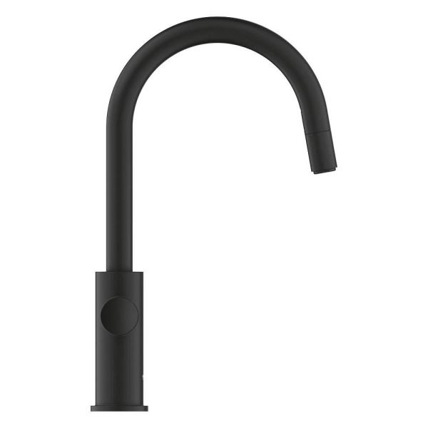 Grohe Blue 2.0 5-in-1-Armatur, C-Auslauf, ausziehbar, phantom black