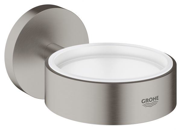 Grohe Essentials Halter für Becher, Seifenschale oder Seifenspender, supersteel