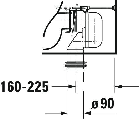 Duravit White Tulip Stand-WC für Kombination, Tiefspüler, spülrandlos, WonderGliss, weiß