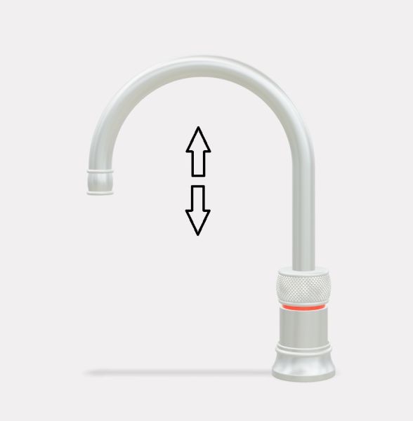 Quooker Nordic Round Twintaps Set Kochend-Wasserhahn und Mischbatterie, rund